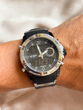 Reloj G-FORCE casco negro plateado