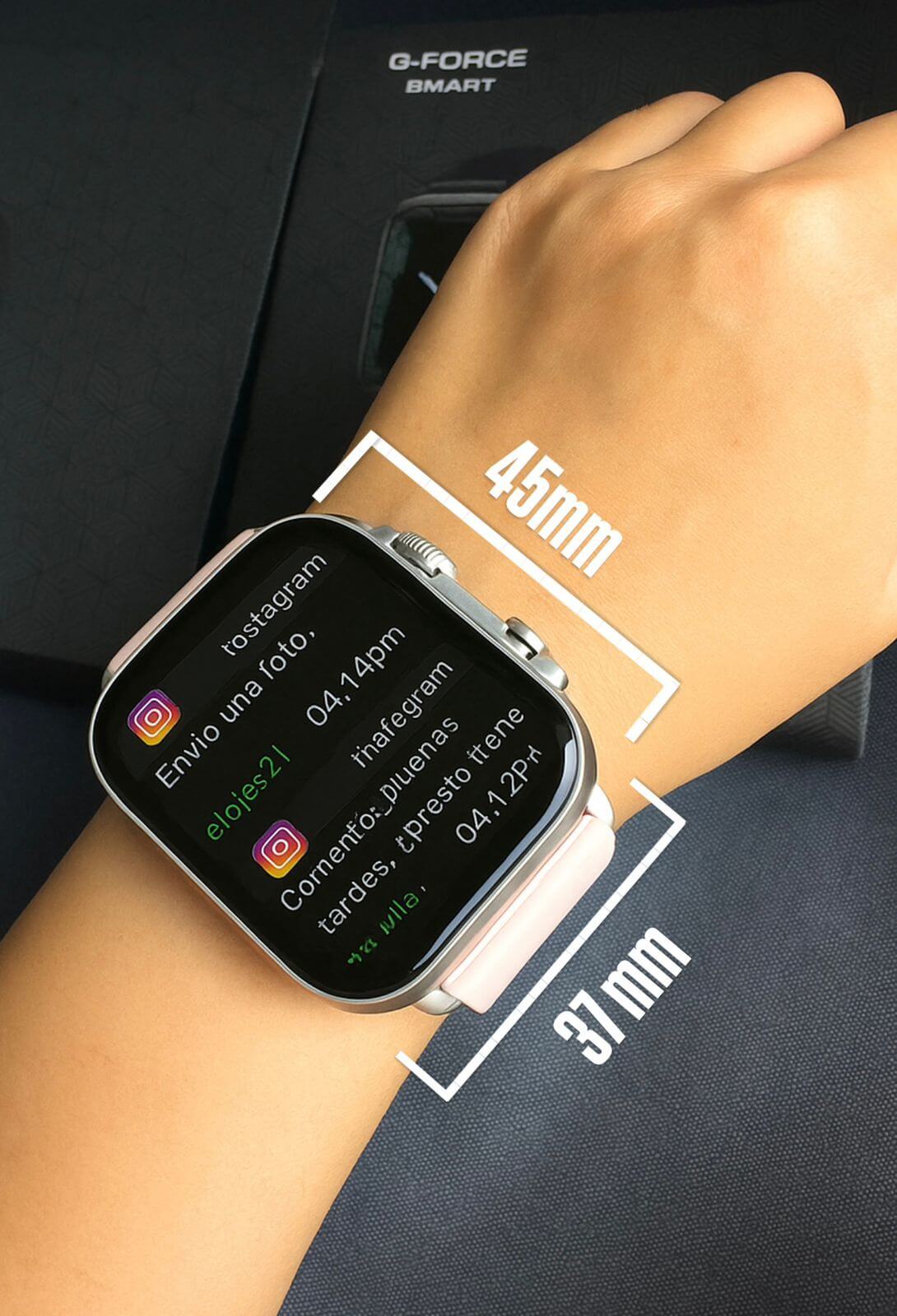 RELOJ INTELIGENTE G-FORCE SMART GS-70 NEGRO