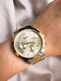 RELOJ QYQ UNISEX C71A004Y PLATEADO DORADO