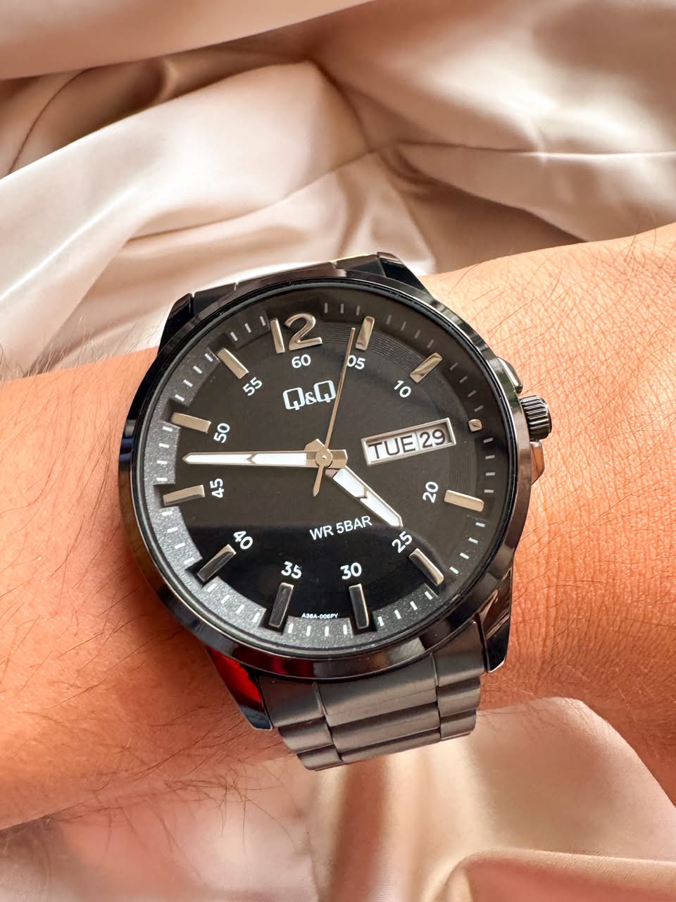 RELOJ QYQ A36A NEGRO HOMBRE CALENDARIO