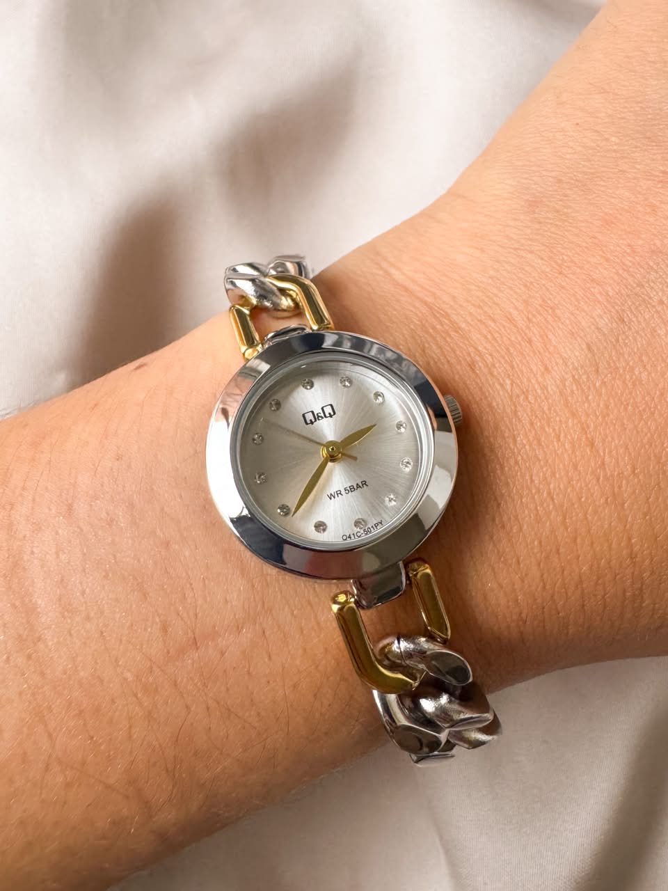 RELOJ QYQ Q41C-501PY BICOLOR JOYITA