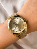 RELOJ QYQ Q83B-007PY DORADO PIEDRAS