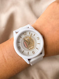 RELOJ QYQ V08A-533VP PLASTICO BLANCO