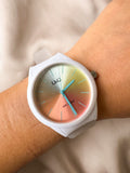 RELOJ QYQ V14A-519VY PLASTICO BLANCO