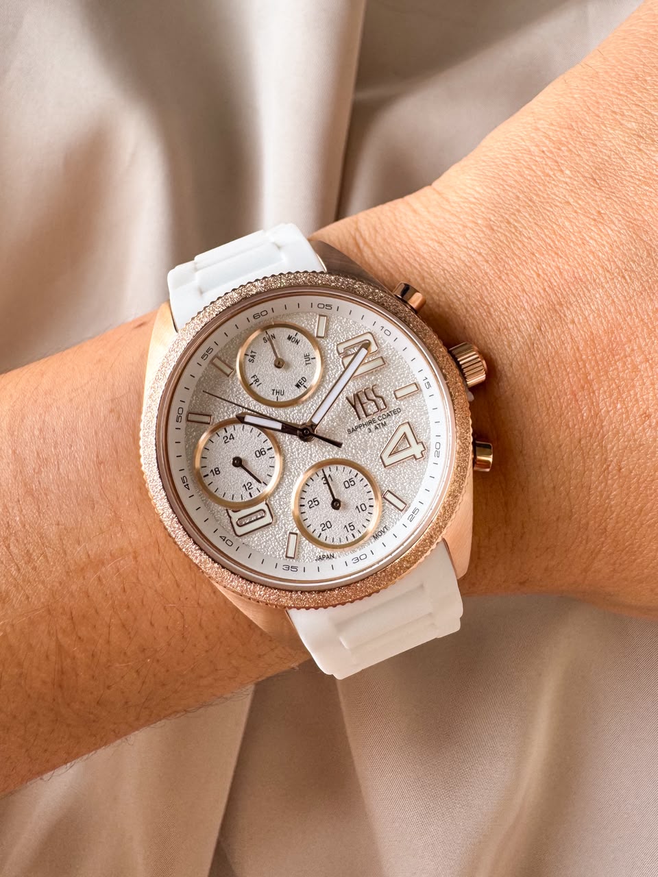 RELOJ SMT-251103-01 YESS SILICONA BLANCO