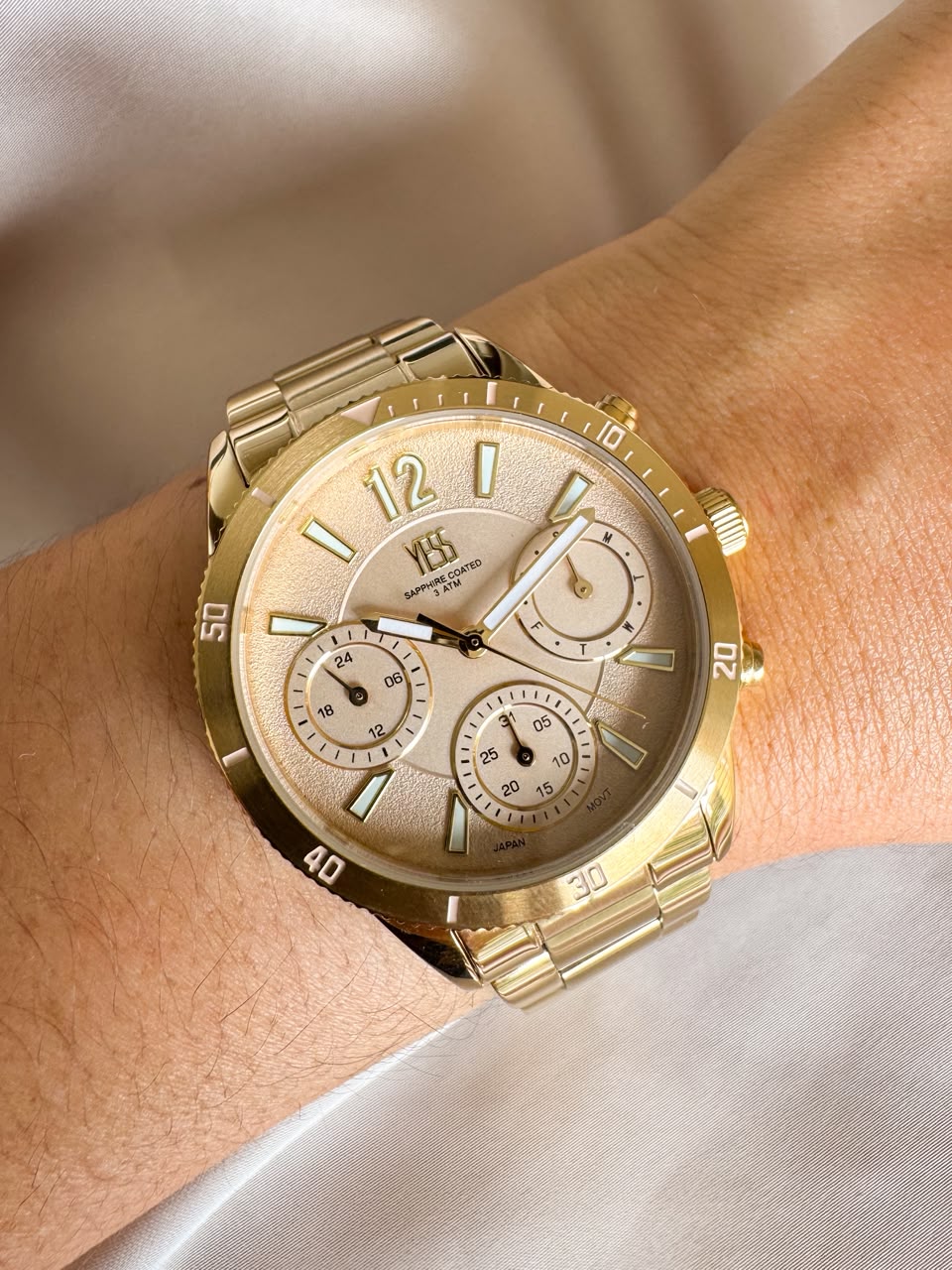 RELOJ SMT-251190-02 YESS MULTIFUNCIONAL TODO DORADO