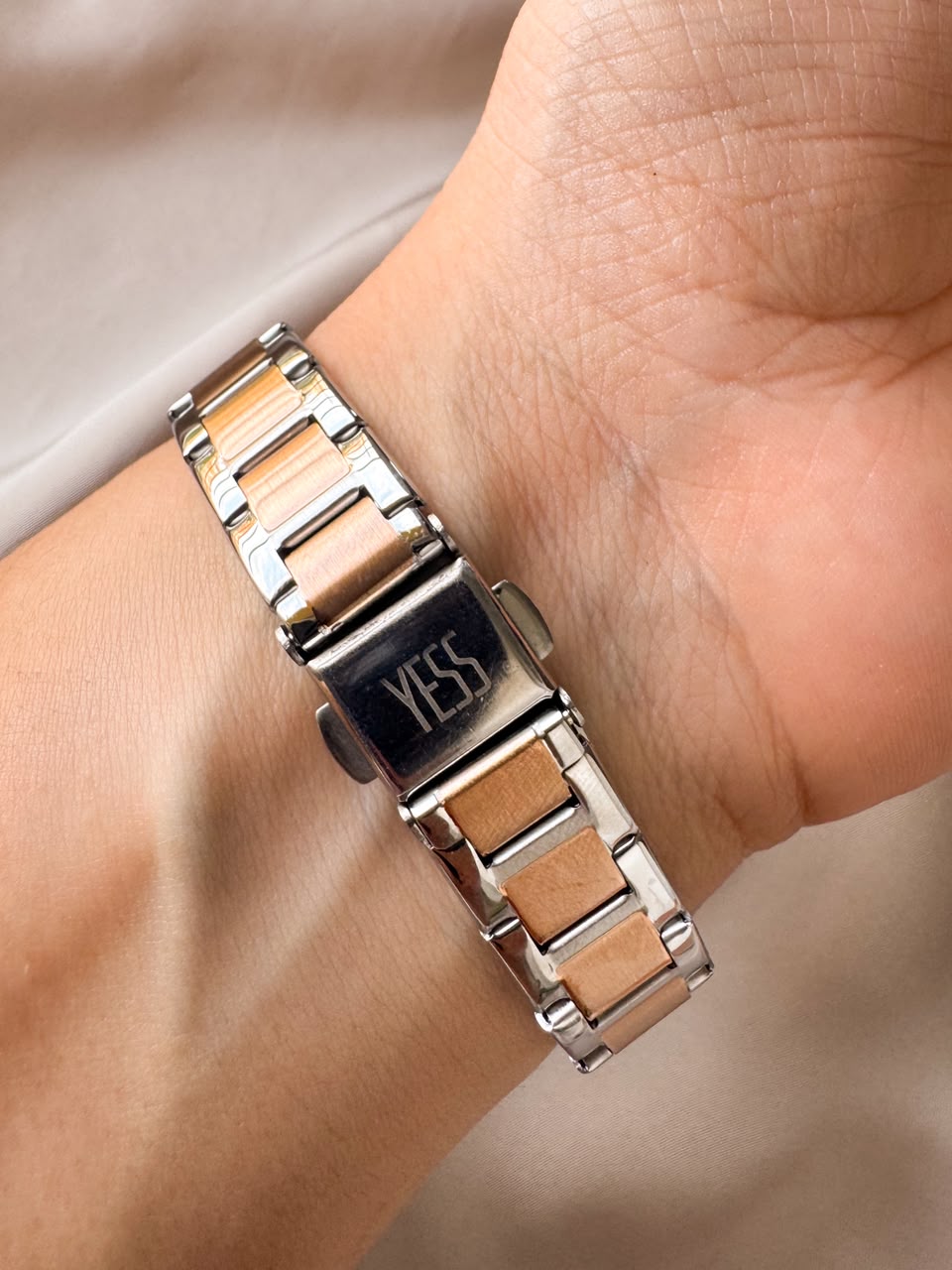 RELOJ Y25045-05 YESS BICOLOR CUADRADO
