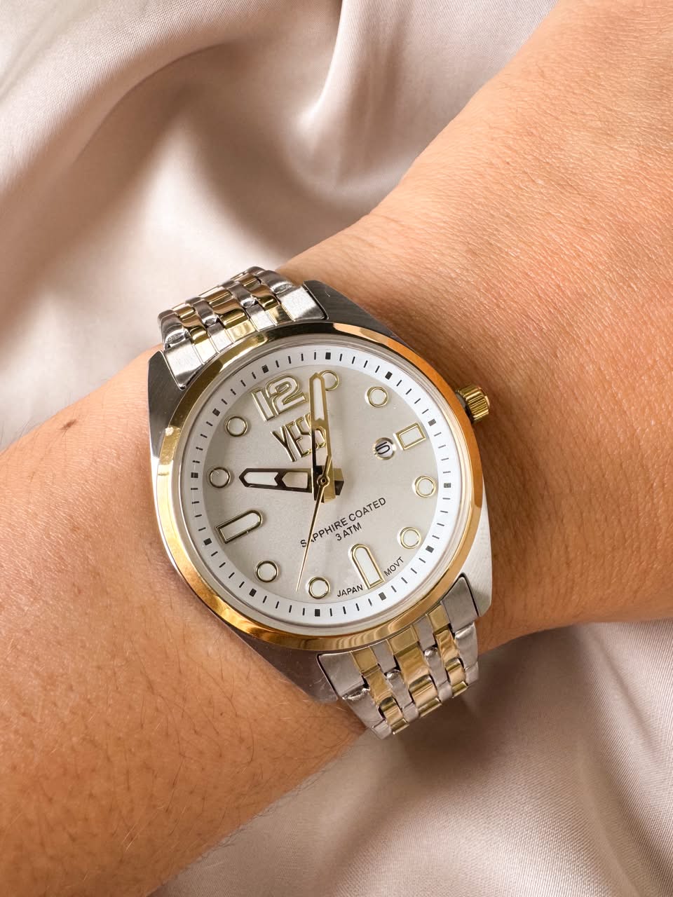 RELOJ YESS Y25036L-M03 PLATEADO- DORADO PEQUEÑO