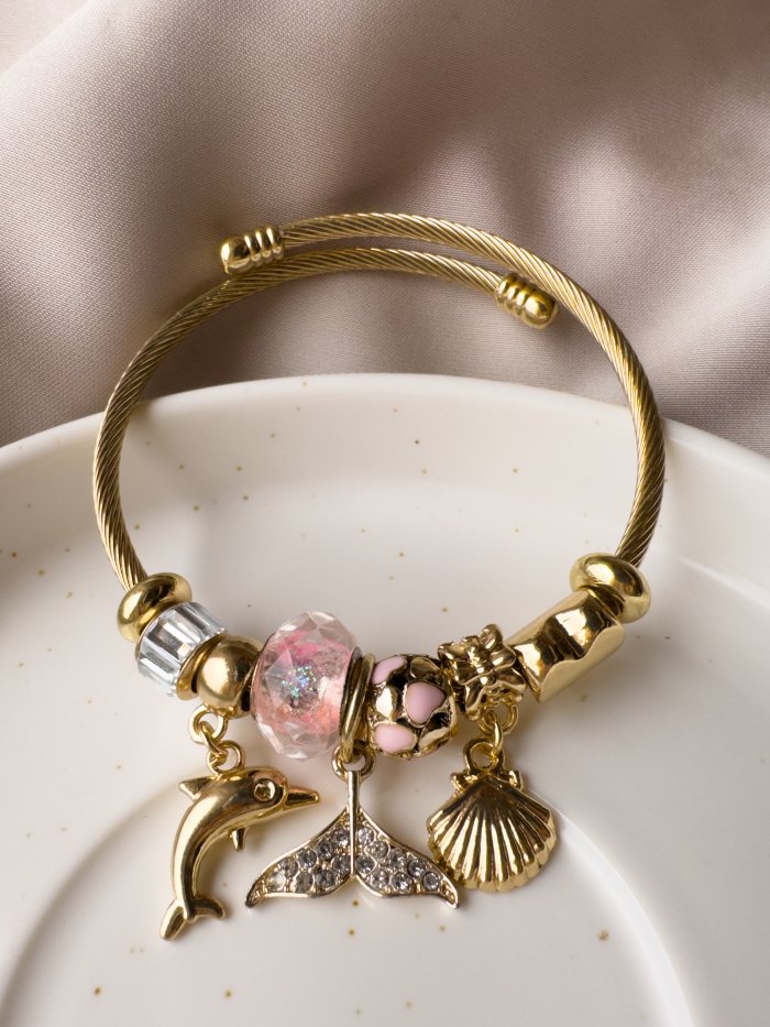 Brazalete con dijes delfin - Imagen 1