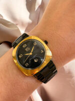 Y23058 07 YESS NEGRO CUADRADO BORDE DORADO