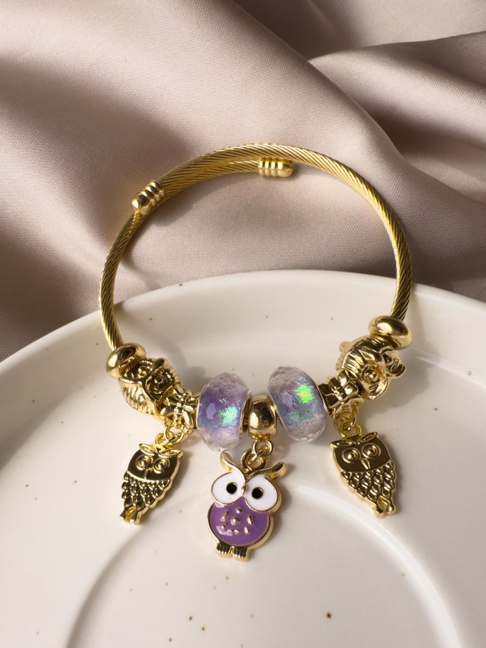 Brazalete con dijes buho - Imagen 1