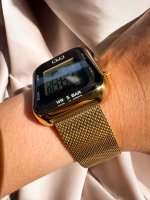 Reloj QYQ digital Dorado Unisex - Imagen 2