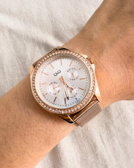 Reloj QYQ oro rosa multifuncional