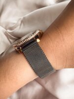 Reloj QYQ negro piedras - Imagen 2