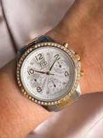 SMT-241008-02 RELOJ YESS BICOLOR PIEDRAS