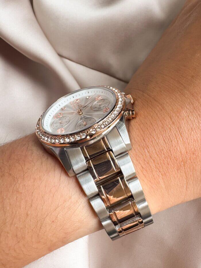 SMT-241008-04 RELOJ YESS BICOLOR PIEDRITAS - Imagen 2