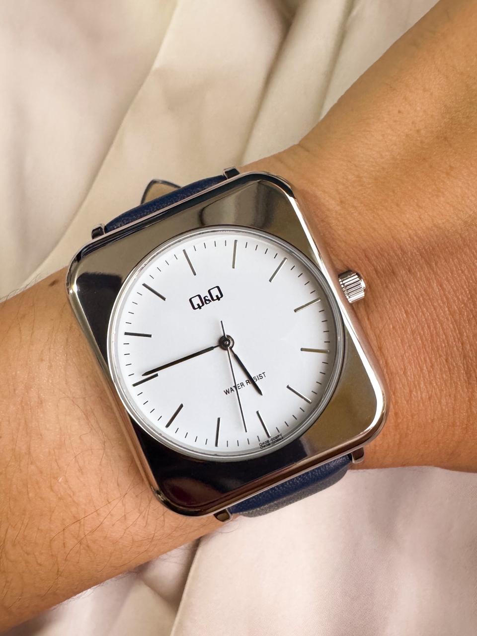 Q51A-503PY cuero azul Reloj QYQ Q51A-503PY AZUL - Imagen 1