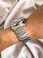 RELOJ QYQ A37A PLATEADO FONDO NEGRO - Imagen 2