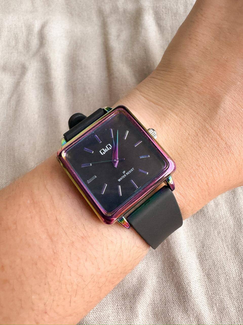 QYQ CUADRADO SILICONA NEGRO 1 RELOJ QYQ NEGRO - Imagen 1