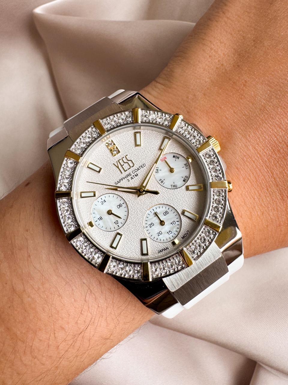 SMT-250504-02 YESS SILICONA BLANCO RELOJ YESS BLANCO SMT-250504-02 - Imagen 1