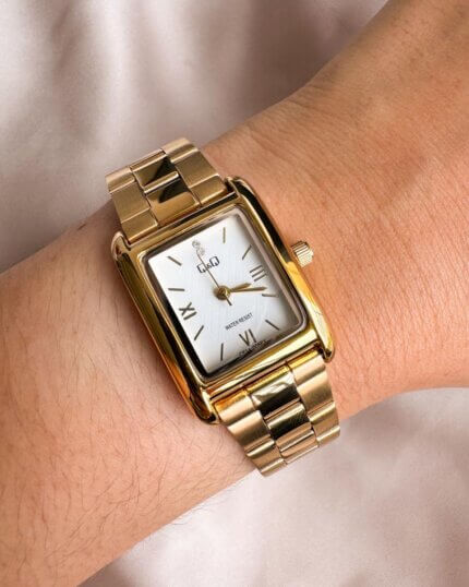 Reloj QYQ C69A  DORADO FONDOBLANCO