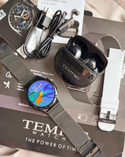 Reloj inteligente TEMPUS SPORTRACE SPEED con audífonos